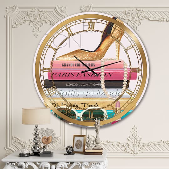 Designart 'Paris Glamourous Gold Style Iv Glam Wall Clock